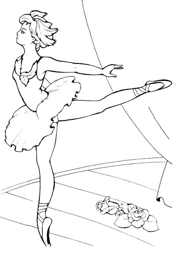Раскраска Балерина. Раскраска 23