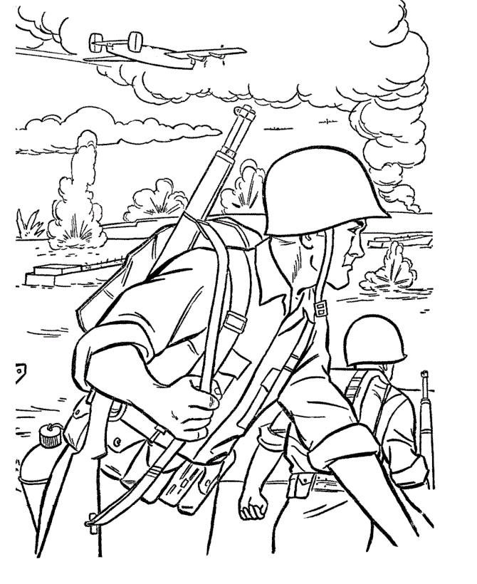 Раскраски Солдаты. Раскраска 27