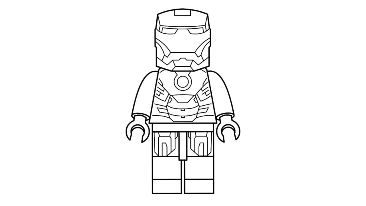 Раскраска Лего железный человек. Раскраска 2