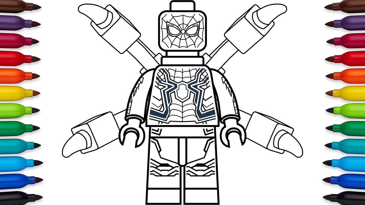 Раскраска Лего человек паук. Раскраска 5