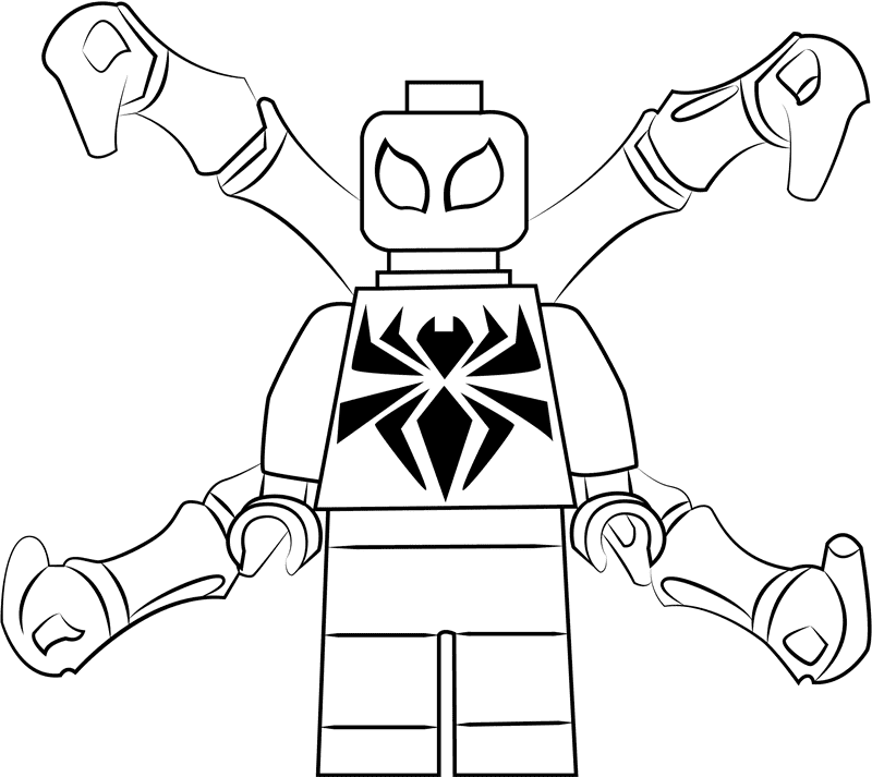 Раскраска Лего человек паук. Раскраска 22