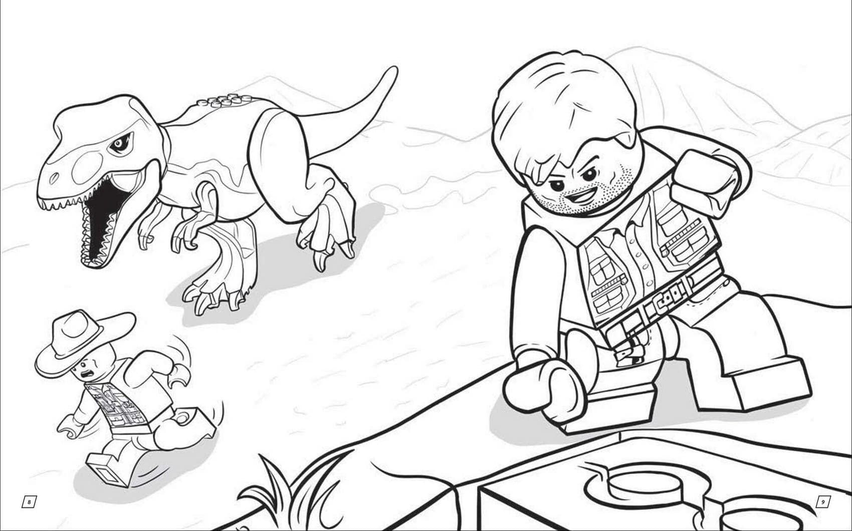 Раскраски Лего Динозавры. Раскраска 4