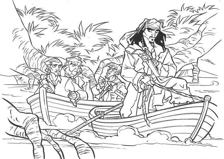 Раскраска Пираты Карибского моря. Раскраска 12