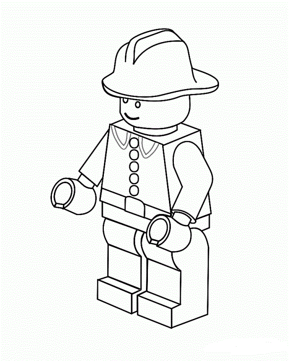 Раскраска Полиция Лего. Раскраска 11