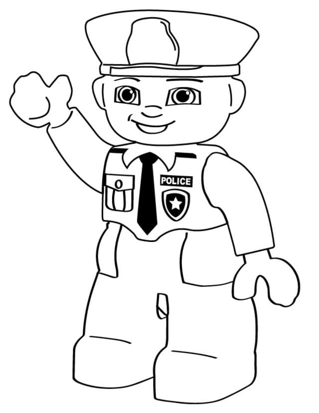 Раскраска Полиция Лего. Раскраска 15