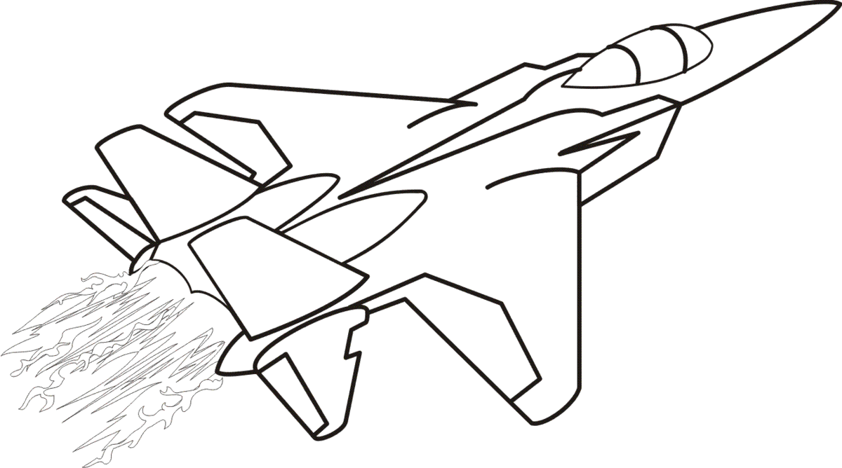 Раскраски Военный самолет. Раскраска 13