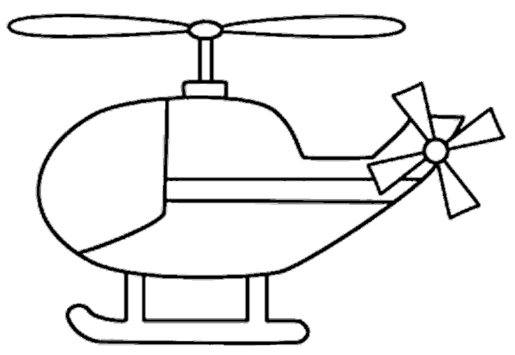 Раскраска Вертолет. Раскраска 1