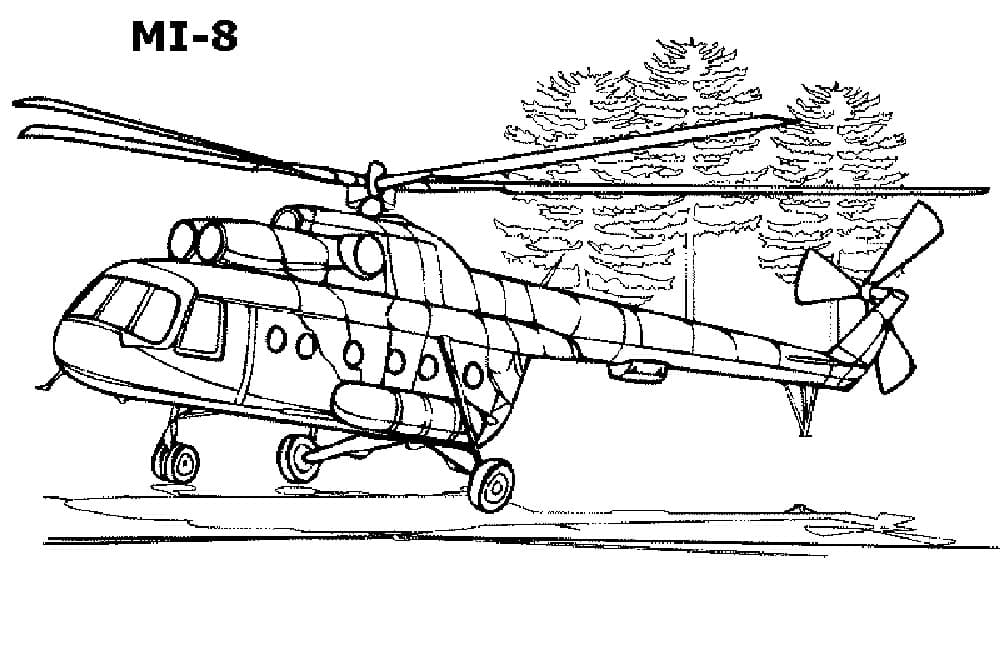 Раскраска Вертолет. Раскраска 36