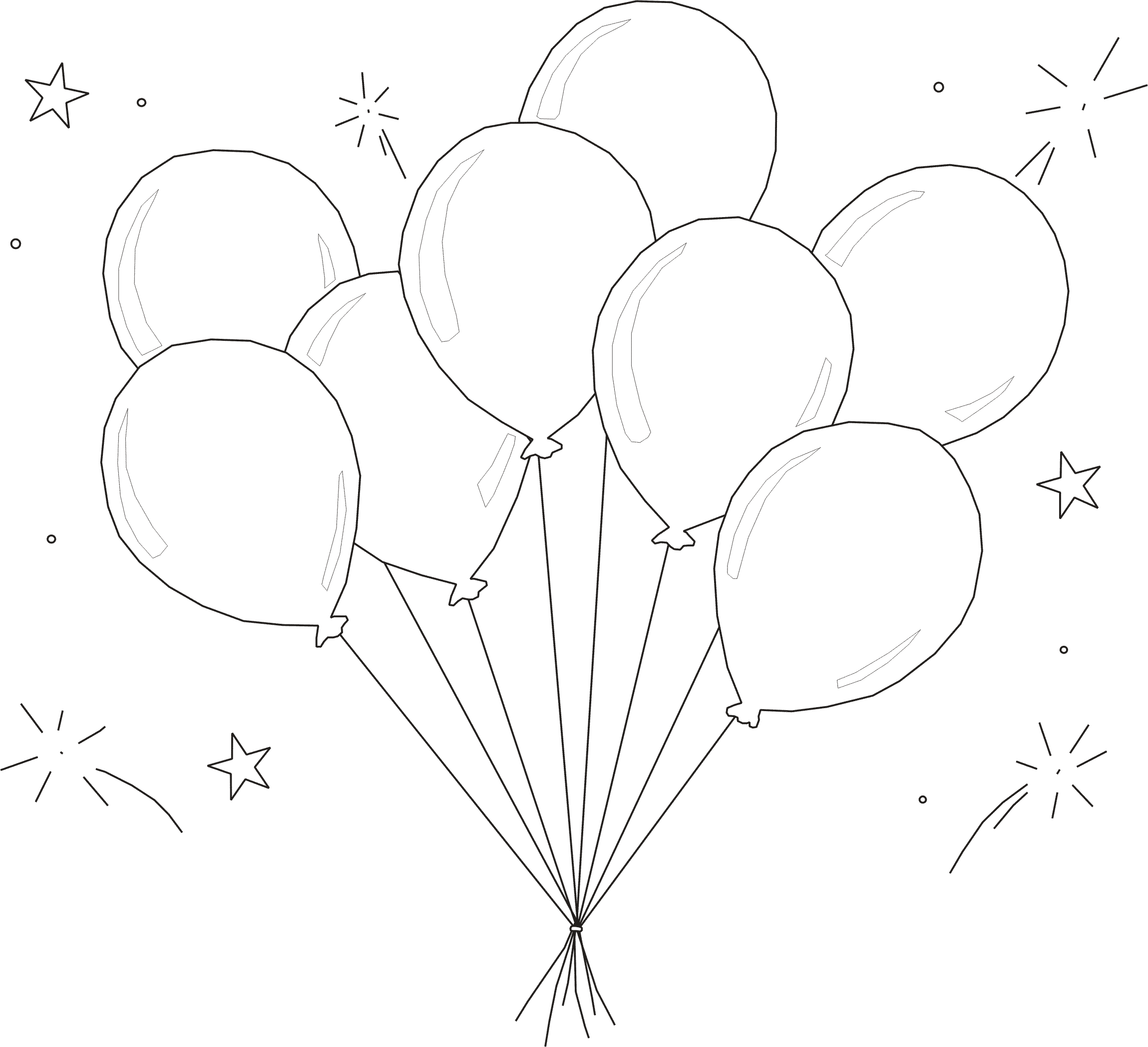 Раскраска воздушный шар