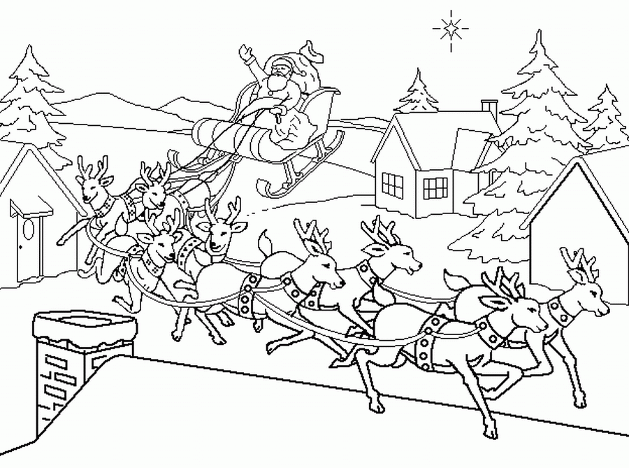 Раскраска Санта Клаус. Раскраска 3