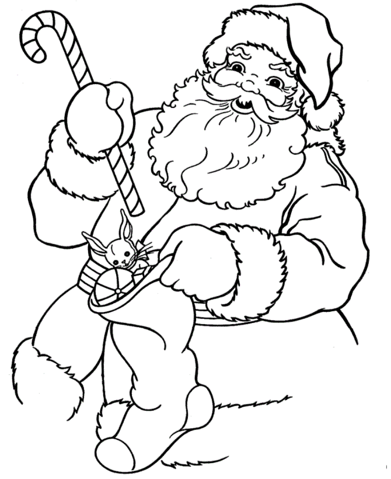 Раскраска Санта Клаус. Раскраска 5