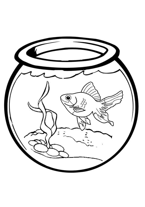 Раскраски Золотая рыбка. Раскраска 11