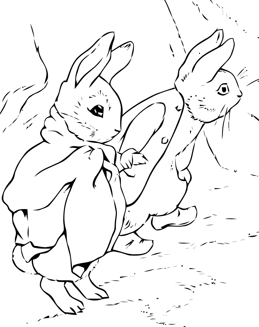 Раскраска Кролик Питер. Раскраска 9