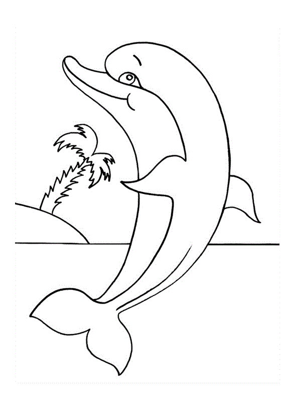 Раскраска Дельфин. Раскраска 11