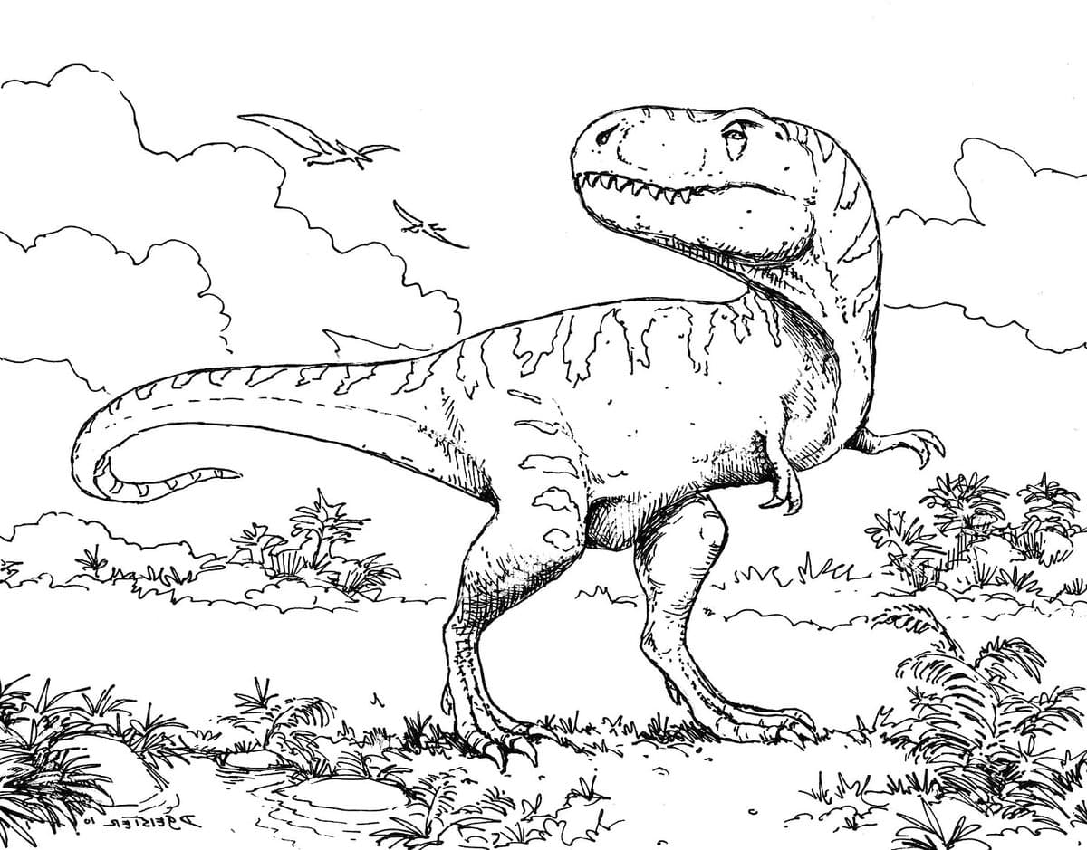 Раскраска Динозавры. Раскраска 27