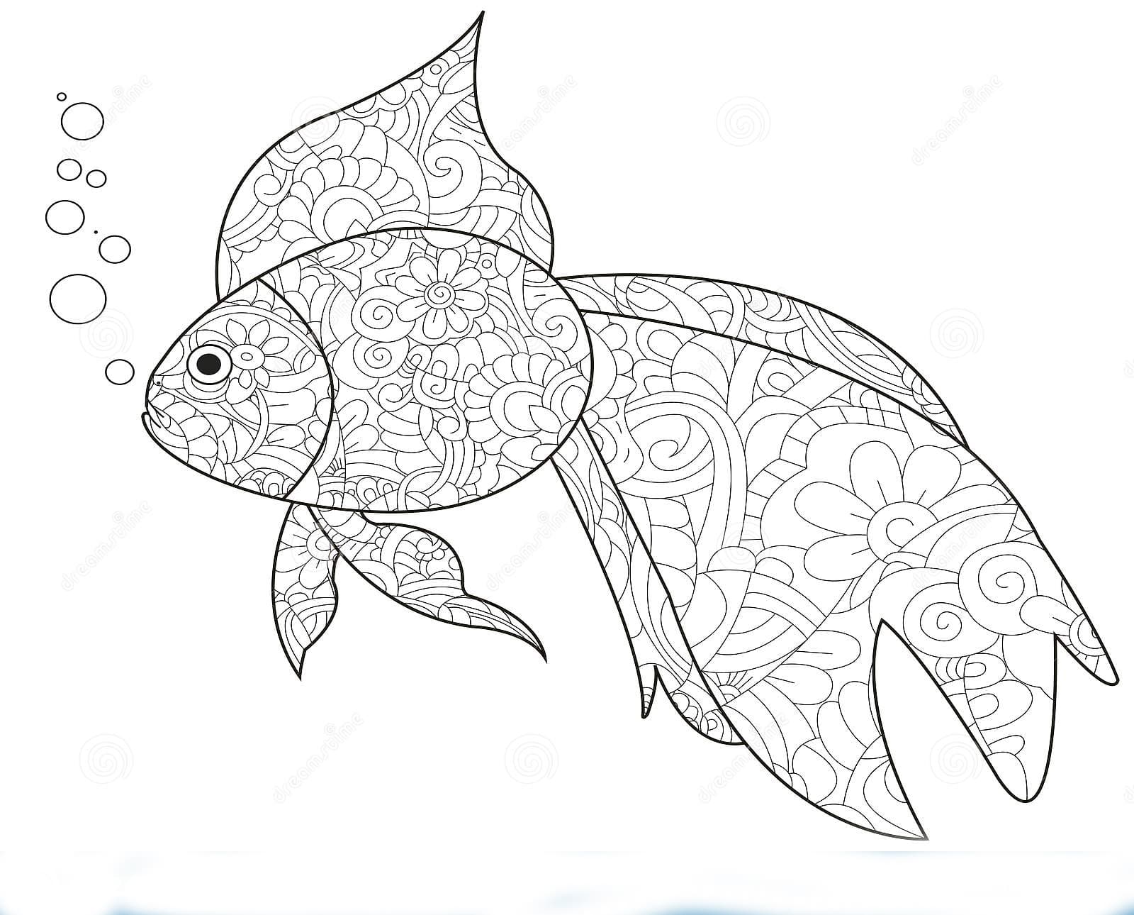 Раскраска Рыбка. Раскраска 43