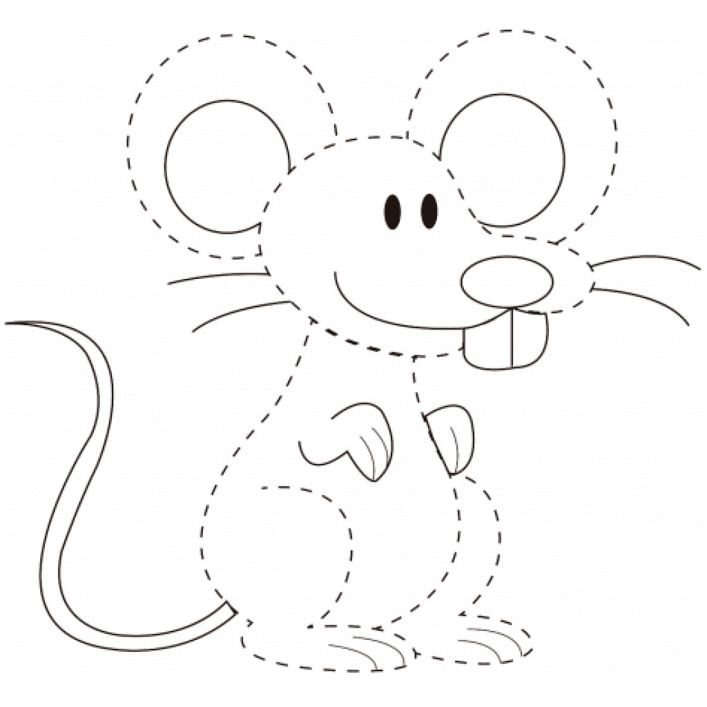 Раскраска Мышка. Раскраска 3