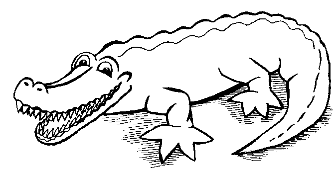 Раскраска Крокодил. Раскраска 7