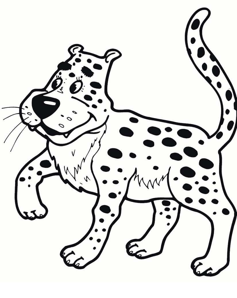 KH4101 Раскраска по номерам Леопард на дереве