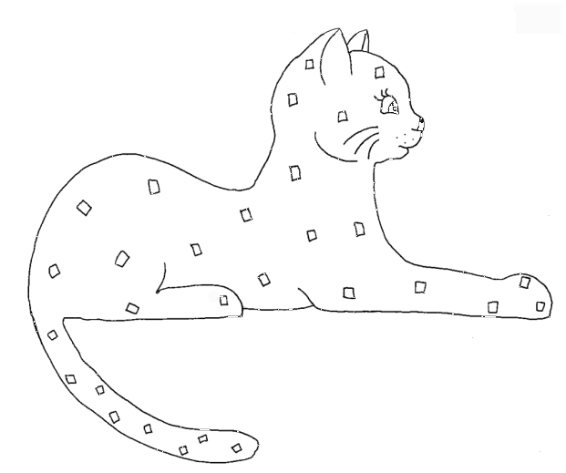 Раскраска Леопард. Раскраска 7