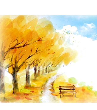 Раскраски Осенний пейзаж