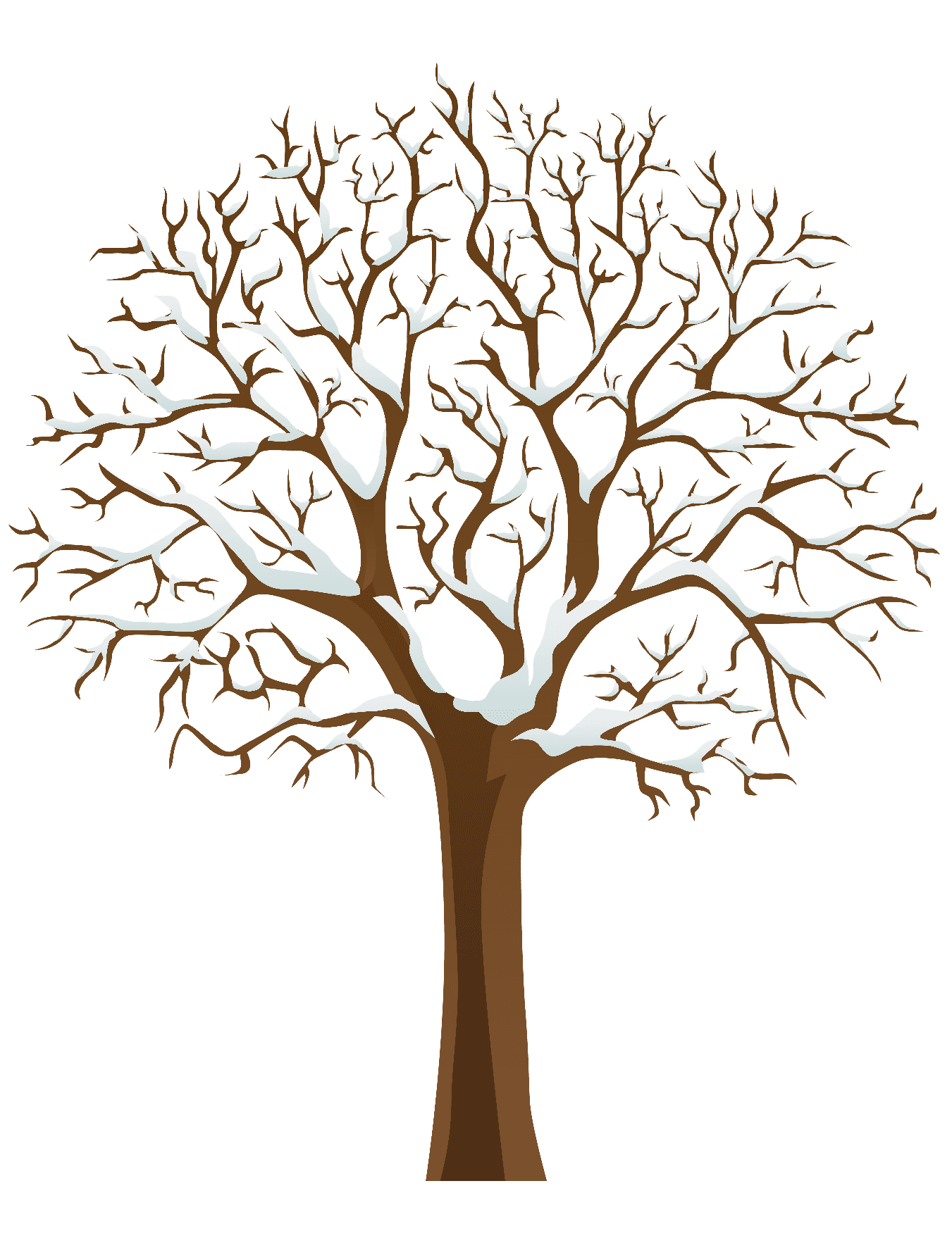 Раскраска Дерево без листьев