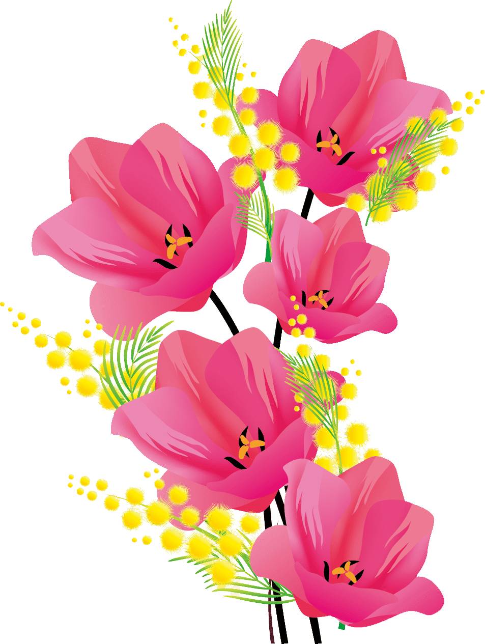 Раскраска Весенние цветы