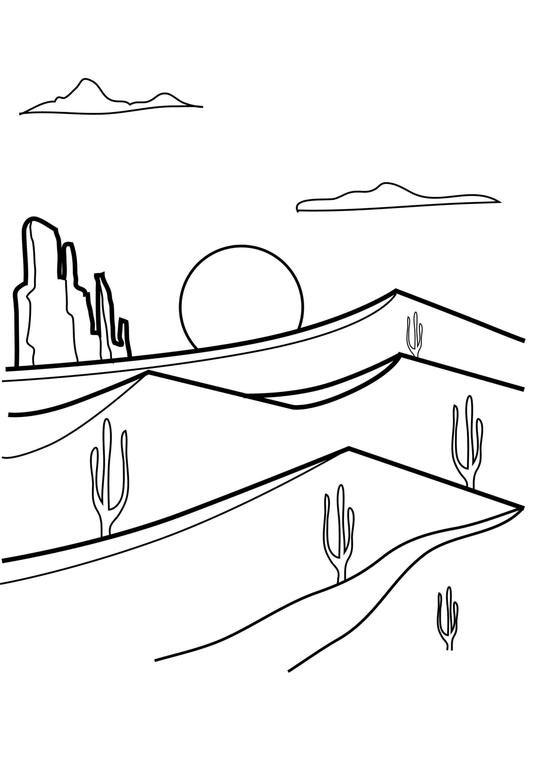 Раскраска Пустыня. Раскраска 5