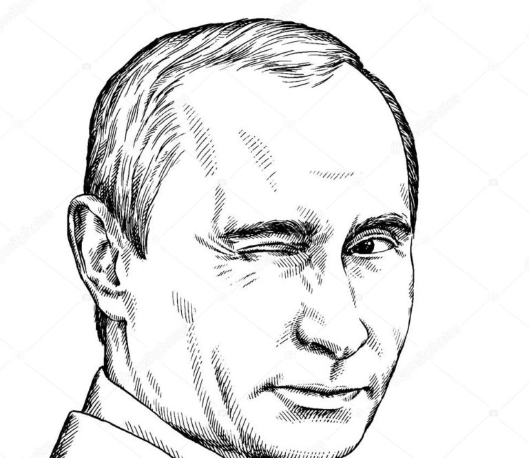 Раскраски Путин В.В.. Раскраска 6