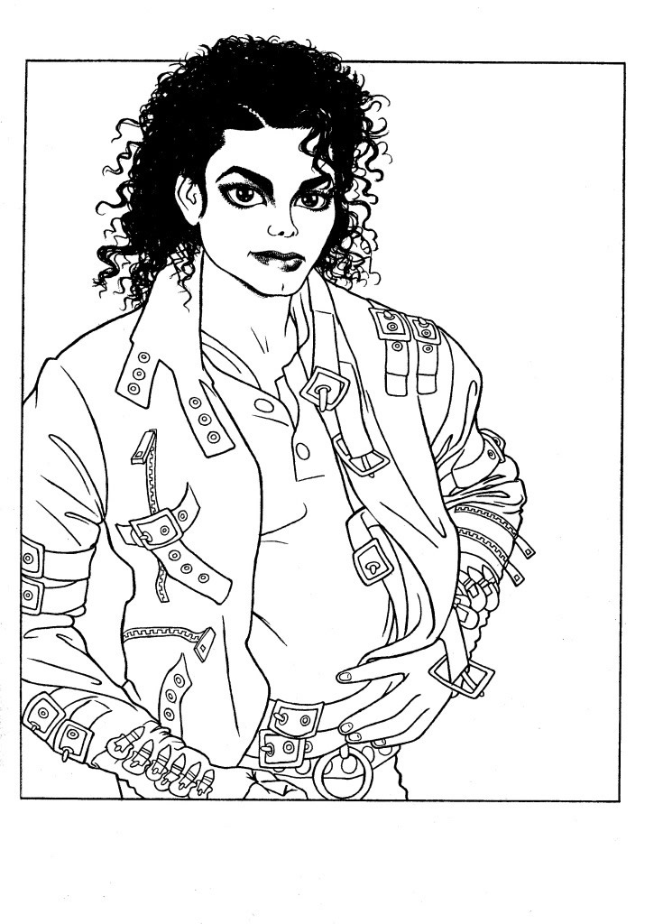 Раскраски Майкл Джексон. Раскраска 18