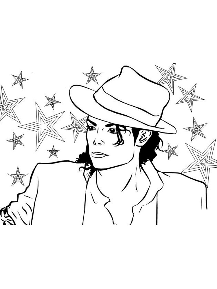 Раскраски Майкл Джексон. Раскраска 3