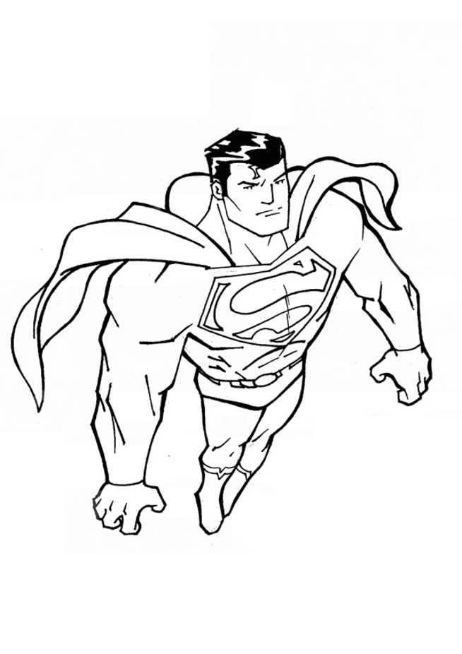 Раскраска Супермен. Раскраска 6