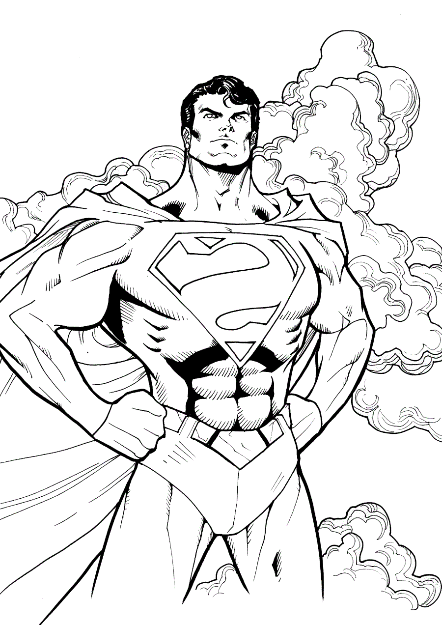 Раскраска Супермен. Раскраска 18